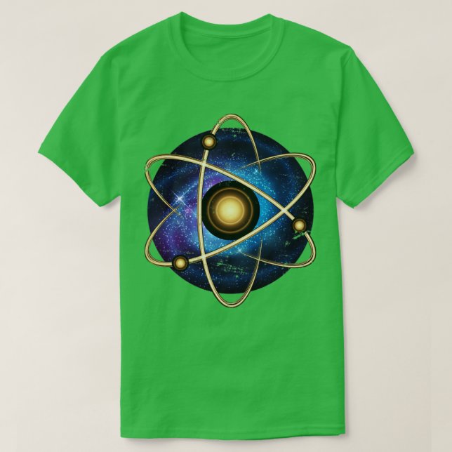 Atom Universe Quantum Physics T-Shirt (Design Front)