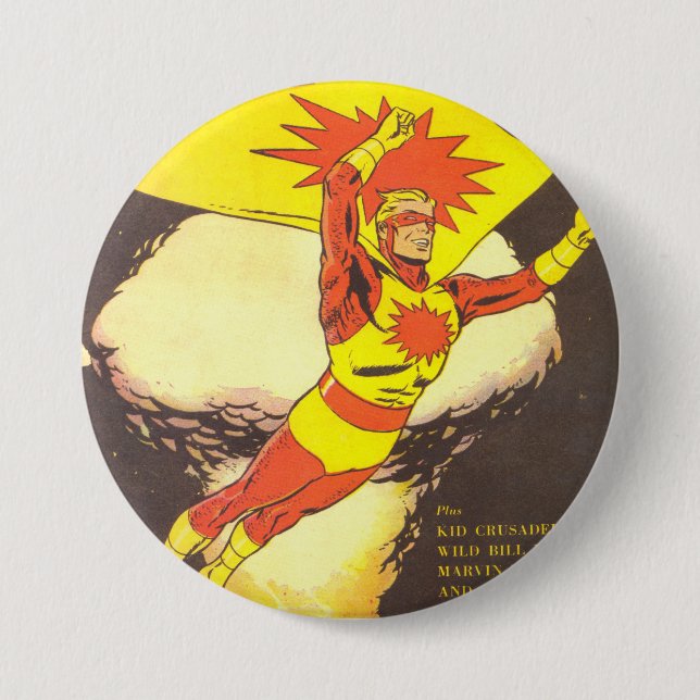 Atoman vintage comics 7.5 cm round badge (Front)