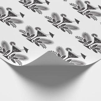 Atomic 50s Retro Beach Xmas Martini Pattern Wrapping Paper