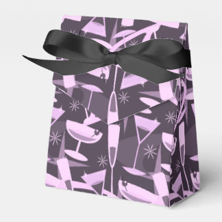 Atomic 50s Retro Martini Cocktail Pattern Favour Box