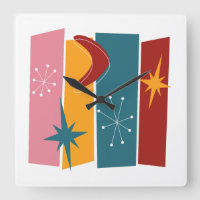 Atomic Age Boomerang Starburst Rectangles MCM