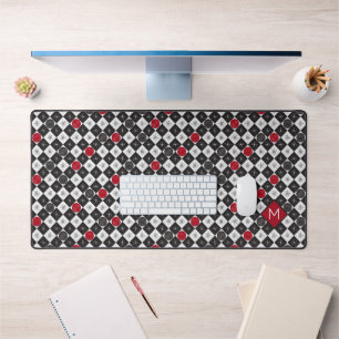Atomic Age Checkers Desk Mat