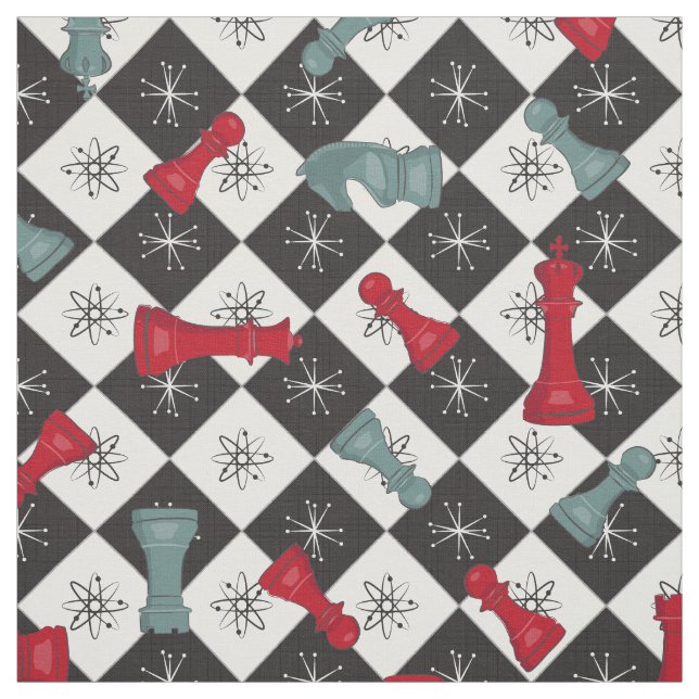 Atomic Age Checkers Fabric (Swatch)
