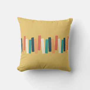 Atomic Age Mid Century Funky Rectangles Yellow Cushion