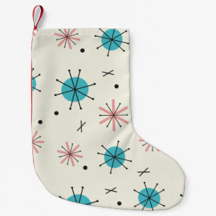 Atomic Age Planets Starbursts Small Christmas Stocking