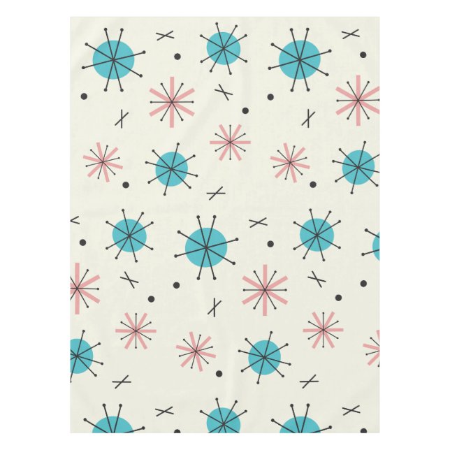 Atomic Age Planets Starbursts Tablecloth (Front)