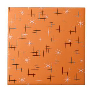 Atomic Age Retro Pattern Tile