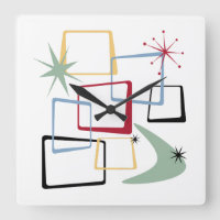 Atomic Age Squares Boomerang Starburst Mid Century