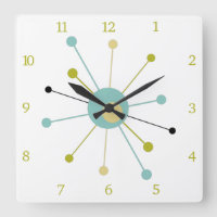 Atomic Age Starburst Mid Century Modern Numbers