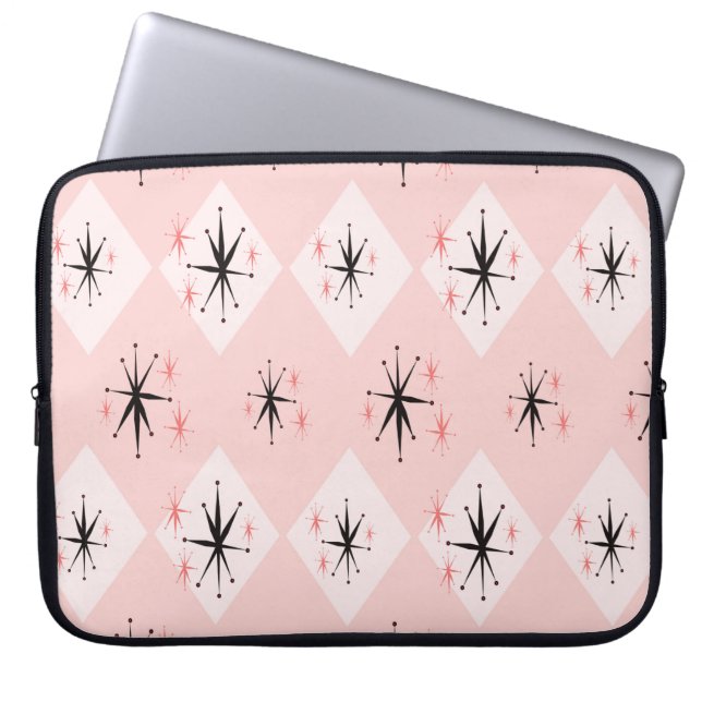 Atomic age starburst seamless pattern inspired by  laptop sleeve