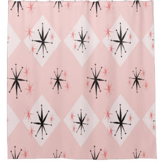 Atomic age starburst seamless pattern inspired by  shower curtain