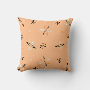 Atomic Age Starbursts Orange Cushion