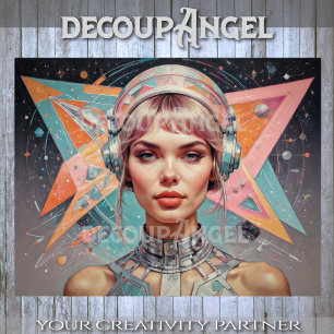 Atomic Age Woman in Space #4 Tissue Paper