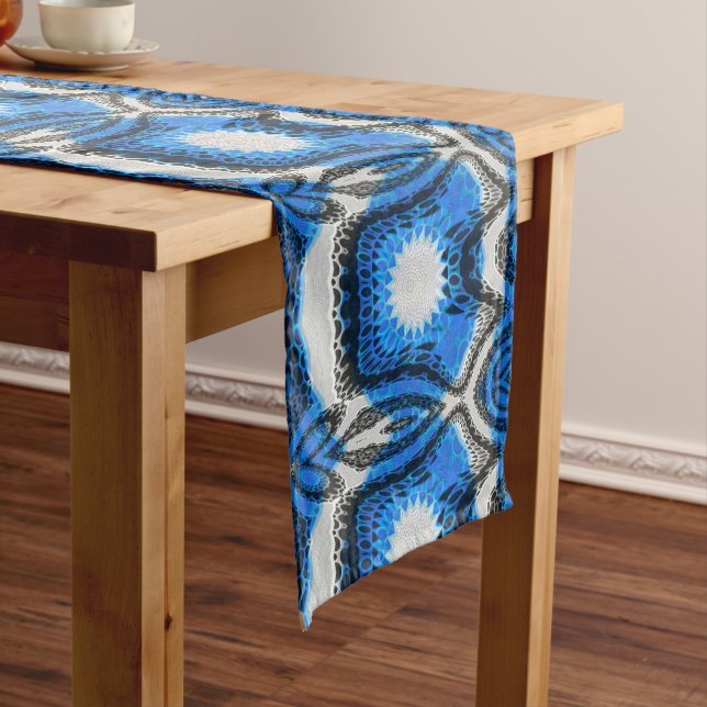 Atomic Blue Short Table Runner (In Situ)