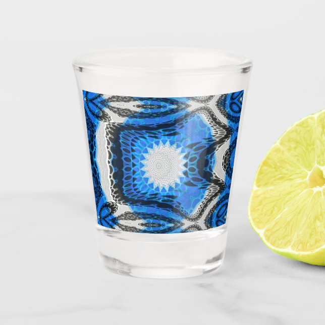 Atomic Blue Shot Glass (Front)