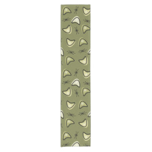 Atomic Boomerangs Starbursts Olive Green Short Table Runner