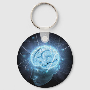 Atomic Brain Key Ring