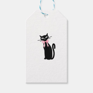 Atomic Cat With Pink Bow Cat Girly Clean Girl Kitt Gift Tags