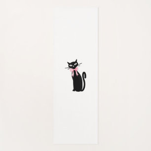 Atomic Cat With Pink Bow Cat Girly Clean Girl Kitt Yoga Mat