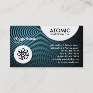 Atomic Circles - Blue Electric Pool 01 Business Card