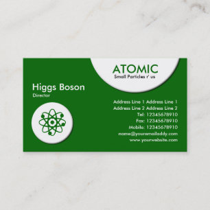 Atomic Circles - Grass Green (006600) Business Card
