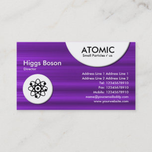 Atomic Circles - Purple Brushed Texture Business Card