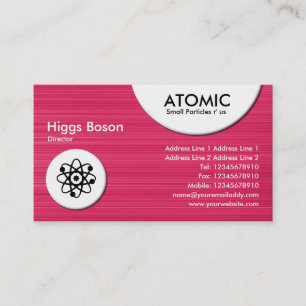 Atomic Circles - Red Brushed Texture Business Card