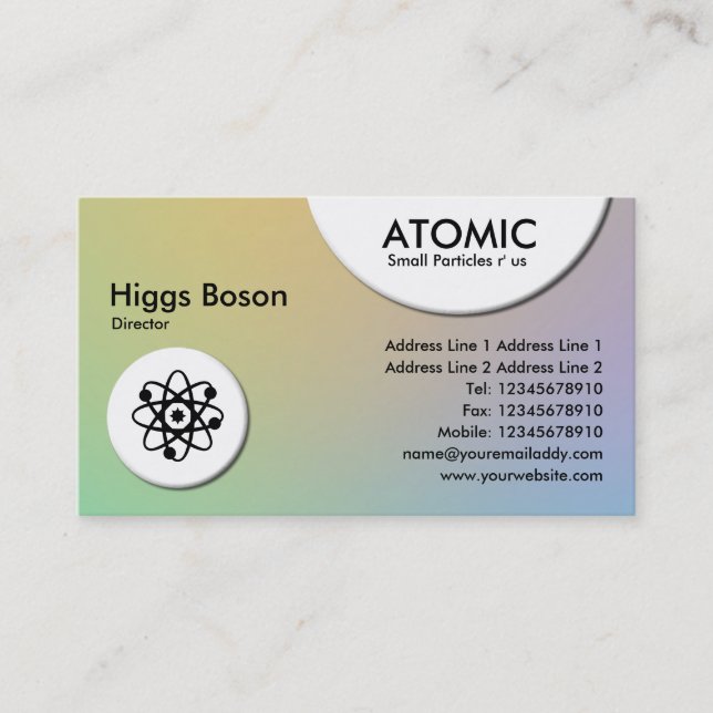 Atomic Circles - Soft Gradients Business Card (Front)