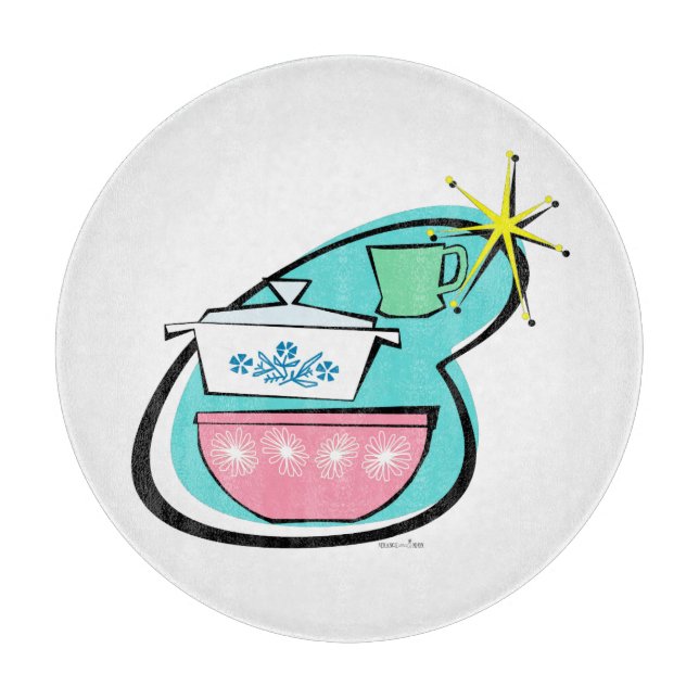 Atomic Cookware Design Cutting Board (Front)