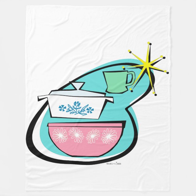 Atomic Cookware Design Fleece Blanket (Front)