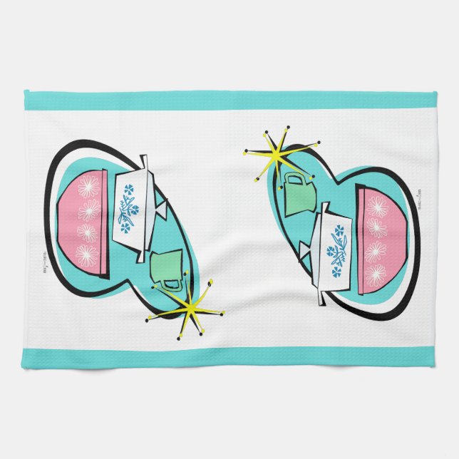 Atomic Cookware Design Kitchen Towel (Horizontal)