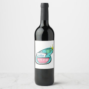 Atomic Cookware Design Wine Bottle Label