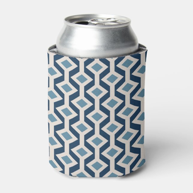 Atomic Era Inspired Geometric Pattern Can Cooler (Can Front)