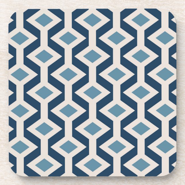 Atomic Era Inspired Geometric Pattern Coaster (Front)