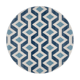 Atomic Era Inspired Geometric Pattern Cutting Board