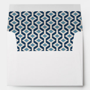 Atomic Era Inspired Geometric Pattern Envelope