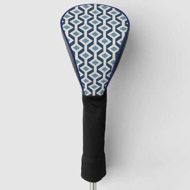 Atomic Era Inspired Geometric Pattern Golf Head Cover (Front)
