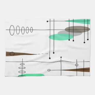 Atomic Era Inspired Mid-Century Design 14 Tea Towel