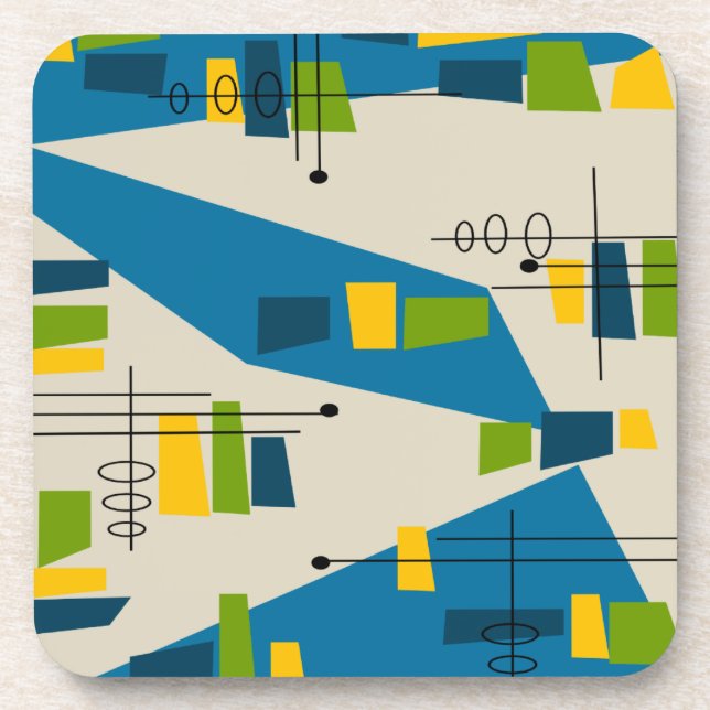 Atomic Era Inspired Mid-Century Design 20 Coaster (Front)