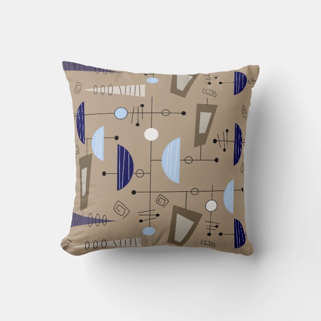 Atomic Era Inspired Pillow Abstract 2 (Front)