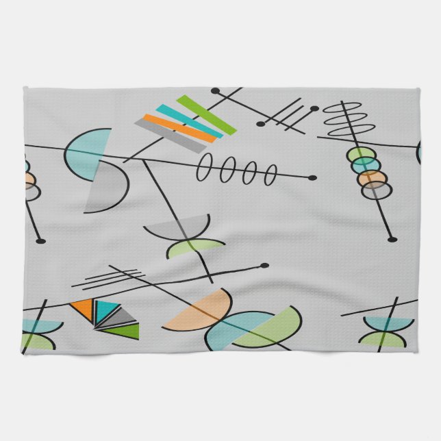 Atomic Era Inspired Placemat #90 Tea Towel (Horizontal)