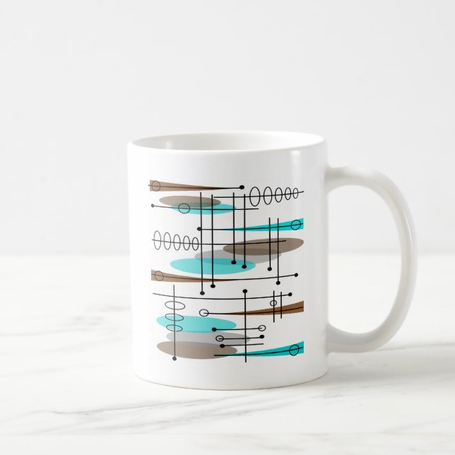 Atomic Era Mid-Century Modern Abstract Coffee Mug (Right)