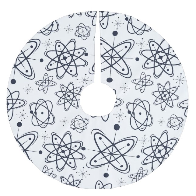 Atomic Era: Mid-Century Modern Patterns Brushed Polyester Tree Skirt (Front)