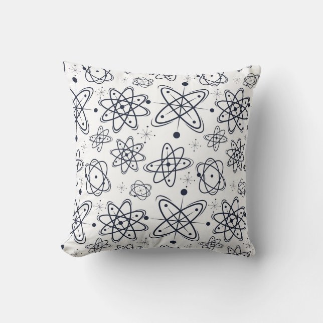 Atomic Era: Mid-Century Modern Patterns Cushion (Front)