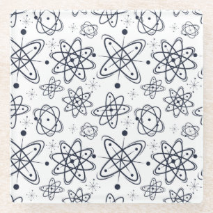 Atomic Era: Mid-Century Modern Patterns Glass Coaster