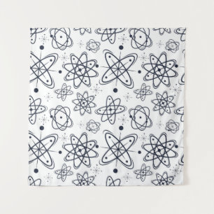 Atomic Era: Mid-Century Modern Patterns Tapestry