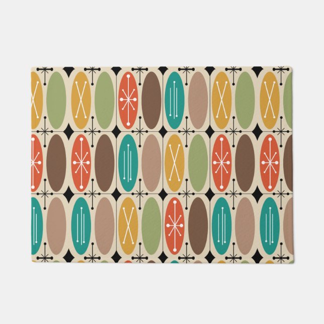 Atomic Era Ovals In Rows Colourful 2 Doormat (Front)