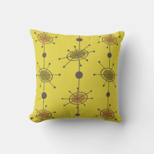Atomic Era Satellites Chartreuse Cushion