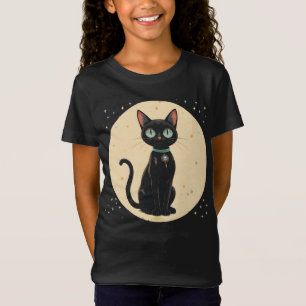 Atomic Futuristic Black Cat Moon T-Shirt