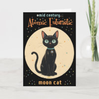 Atomic Futuristic Black Cat Moon with text
